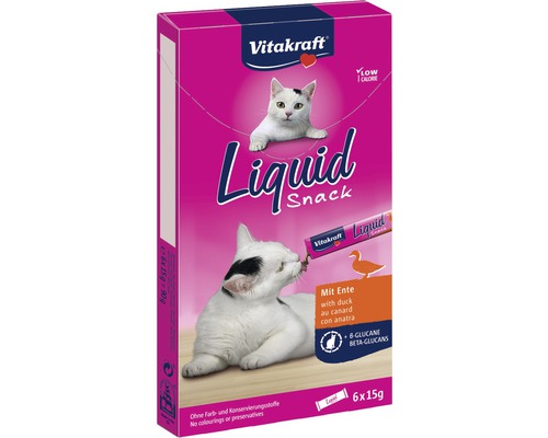 VITAKRAFT Kattensnack Liquid eend 6x15 g