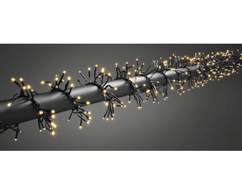 KONSTSMIDE Kerstverlichting LED clusterverlichting micro 1536 lampjes extra warmwit 11,3 m LED-lichtslinger met warm witte lampjes om een staaf gewikkeld