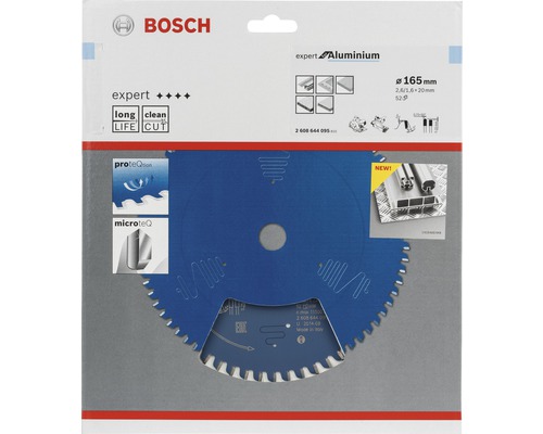 Bosch logo. Cirkelzaagblad Expert Aluminium met een diameter van 165 millimeter
