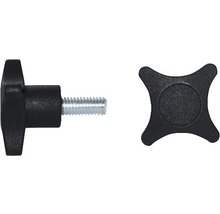 Schroefknop met metalen draadeind