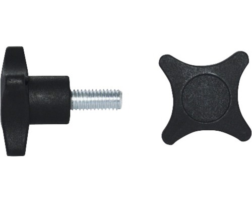 Schroefknop met metalen draadeind