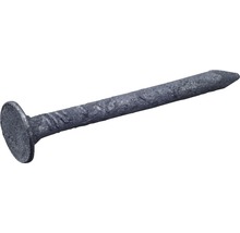 Een enkele ijzeren nagel met platte kop