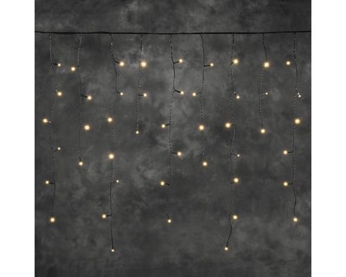 KONSTSMIDE Kerstverlichting LED ijsregengordijn uitbreiding 100 lampjes extra warmwit 2,4 m LED-lichtslinger met warm wit licht