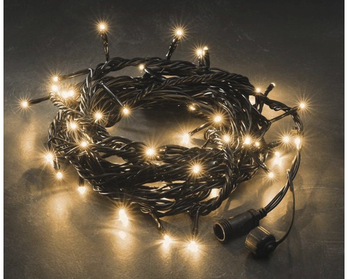KONSTSMIDE Kerstverlichting LED lichtsnoer koppelbaar 50 lampjes extra warmwit 4,9 m Lichtsnoer met LED-lampen en verbindingskabel