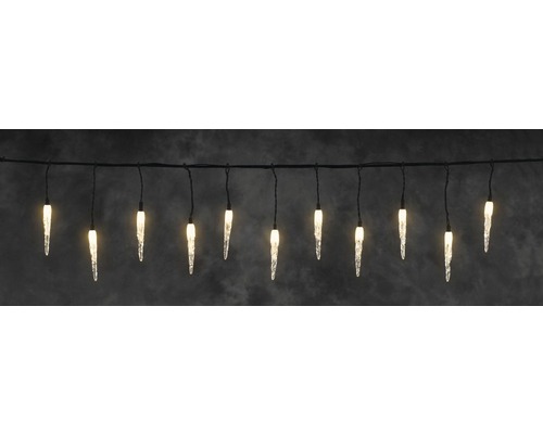 KONSTSMIDE Kerstverlichting LED ijspegelverlichting koppelbaar 50 lampjes extra warmwit 4,9 m IJspegel lichtsnoer met LED verlichting