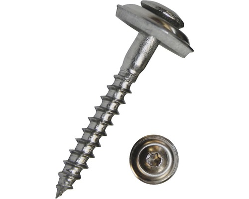 DRESSELHAUS Sprenglerschroef 4,5x65 mm RVS A2, 100 stuks Roestvrijstalen schroef met afdichtring en Torx aandrijving