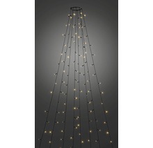 Lichtsnoer met ringvormige ophanging en vele warmwitte lampjes.