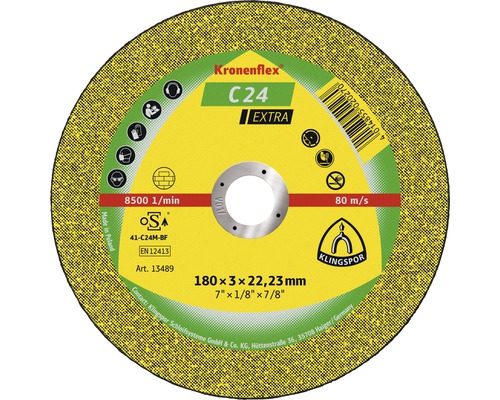 KLINGSPOR Doorslijpschijf C 24 Extra voor steen & beton Ø 180x22,23 mm