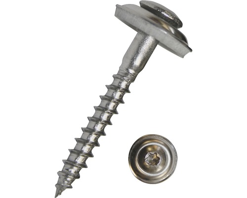 DRESSELHAUS Sprenglerschroef 4,5x45 mm RVS A2, 100 stuks Plaatschroef met afdichtring en Torx aandrijving