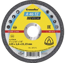 Kronenflex doorslijpschijf A 46 TZ SPECIAL, diameter 125 millimeter