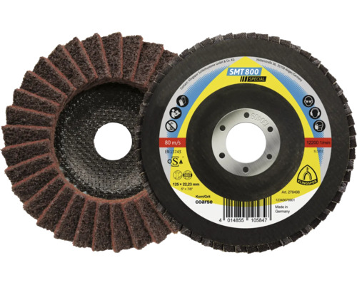 KLINGSPOR Lamellenschijf SMT 800 Special grof voor RVS Ø 125x22,23 mm Lamellenschijf voor haakse slijper