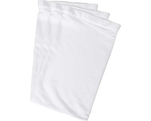 Drie witte stoffen zakken