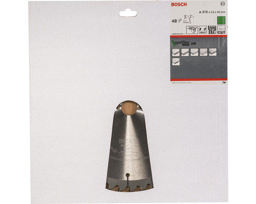 Bosch cirkelzaagblad Optiline Wood, diameter 315 millimeter, voor hout