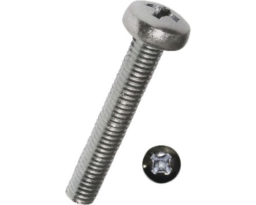 DRESSELHAUS Lenskopschroef kruis M3x16 mm Phillips PH2 DIN 7985 RVS A2, 100 stuks Lenskopschroef met kruiskop