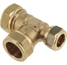 T-stuk van messing voor sanitaire installaties