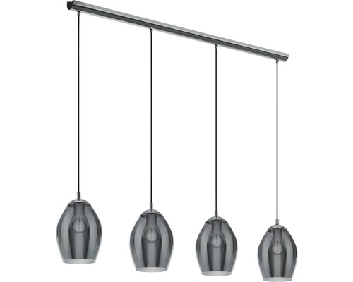 EGLO Hanglamp Estanys 4-lichts nikkel/zwart