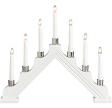 Kerstkandelaar met zeven lampen van hout