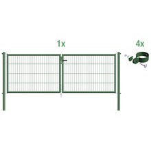 Tuinpoort en vier hekwerksteunen voor montage