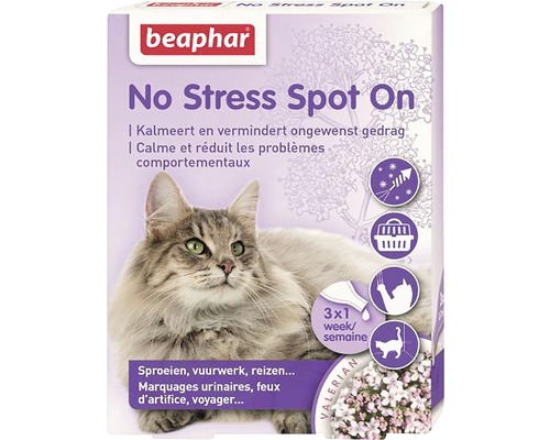 BEAPHAR No Stress Spot On Kat, Anti stressmiddel 3 pip
