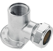 BONFIX Knel messing vertinde muurplaatkoppeling, 1/2" binnendraad x 15 mm pers