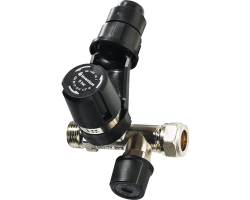 Drukregelaar voor sanitaire installaties met instelwiel