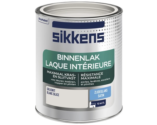SIKKENS Binnenlak zijdeglans grijswit 750 ml Sikkens binnenlak verfblik