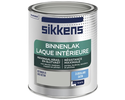 SIKKENS Binnenlak zijdeglans betongrijs 750 ml Sikkens Binnenlak Beton Grijs blik
