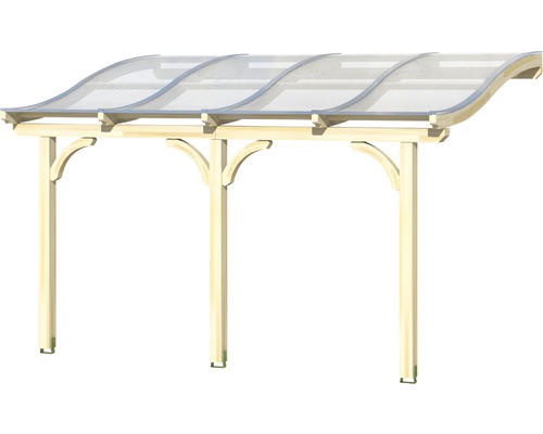 Houten carport met transparant dak