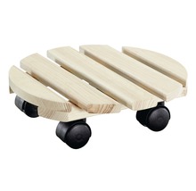 Houten plantenroller met wielen