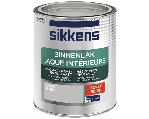 SIKKENS Binnenlak hoogglans betongrijs 750 ml Sikkens binnenlak beton grijs in blik