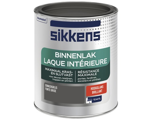 SIKKENS Binnenlak hoogglans donkergrijs 750 ml