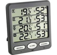 Digitale binnen- en buitenthermometer voor het meten van temperatuur en luchtvochtigheid