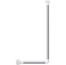 SECUCARE Wandgreep hoek 90° aluminium/mat wit