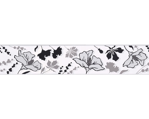 A.S. CRÉATION Behangrand zlefklevend 9047-20 Only Borders bloemen wit/zwart