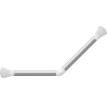 SECUCARE Wandgreep hoek 45° aluminium/mat wit