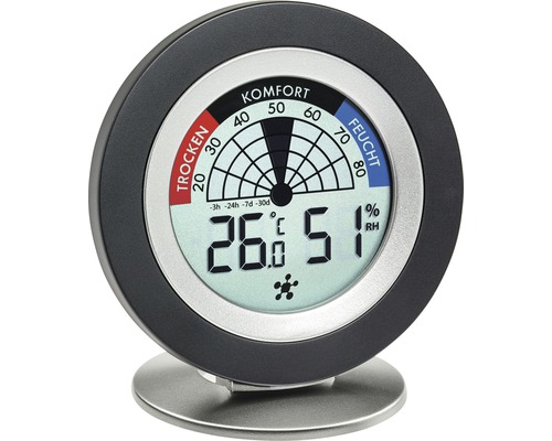 Digitale thermo-hygrometer met temperatuur- en vochtigheidsweergave