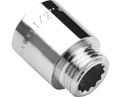 BONFIX Draad chroom kraanverlengstuk, 3/8" binnendraad x 10 mm Verlengstuk voor dopsleutel, 1/2 inch