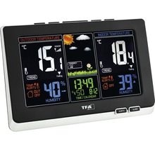 Weerstation voor het weergeven van binnen- en buitentemperatuur en luchtvochtigheid