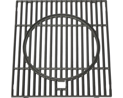 Metalen grillrooster met een ronde opening in het midden