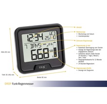 DROP draadloze regenmeter met digitale display