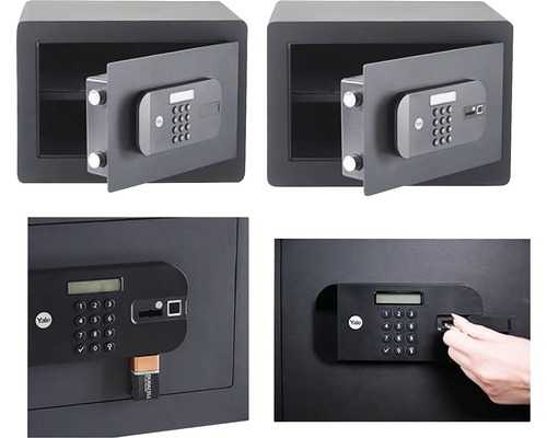 Kluis met digitaal toetsenpaneel en vingerafdrukscanner