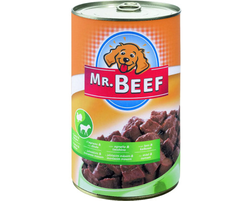 MR. BEEF Hondenvoer nat lam en kalkoen blik 1200 g