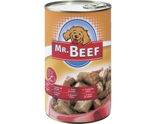 MR. BEEF Hondenvoer nat vleesmix blik 1200 g