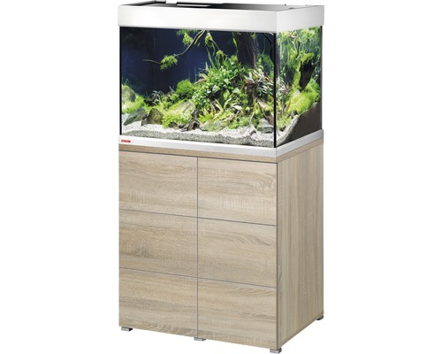 EHEIM Aquariumcombinatie Proxima 175 L classic met LED-verlichting en onderkast eiken 71x51x132 cm