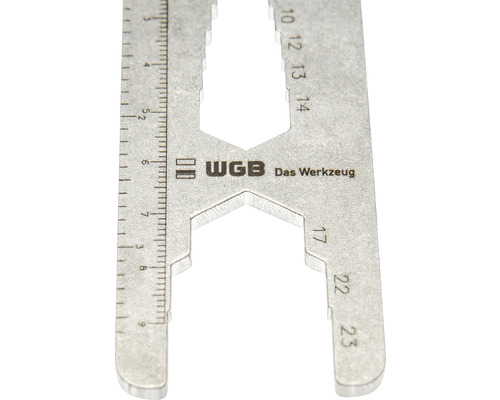 WGB voelermaat van metaal met maatindicaties