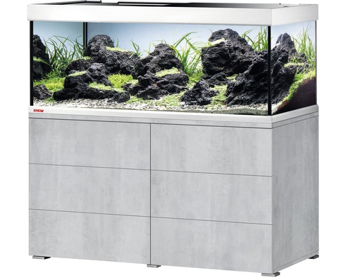 EHEIM Aquariumcombinatie Proxima 325 L classic met LED-verlichting en onderkast urban grijs 131x51x132 cm