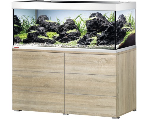 EHEIM Aquariumcombinatie Proxima 325 L classic met LED-verlichting en onderkast eiken 131x51x132 cm