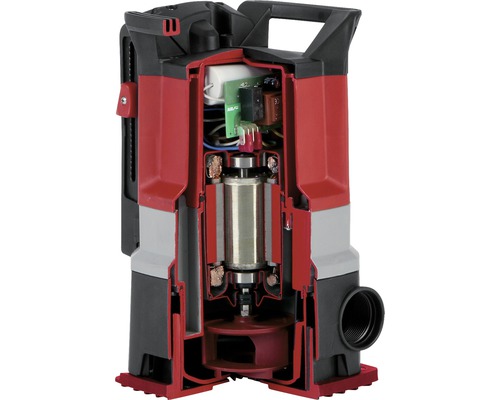 Doorsnede van een dompelpomp die de interne constructie laat zien