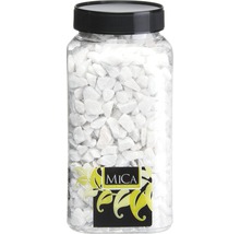 Decoratieve stenen, witte sierstenen in plastic doos