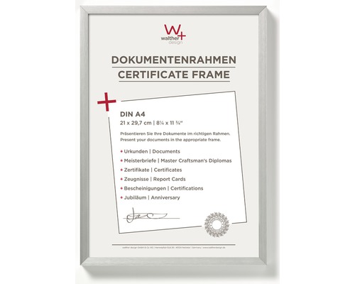 WALTHER DESIGN Fotolijst aluminium Chair zilver 21x29,7 cm (A4)